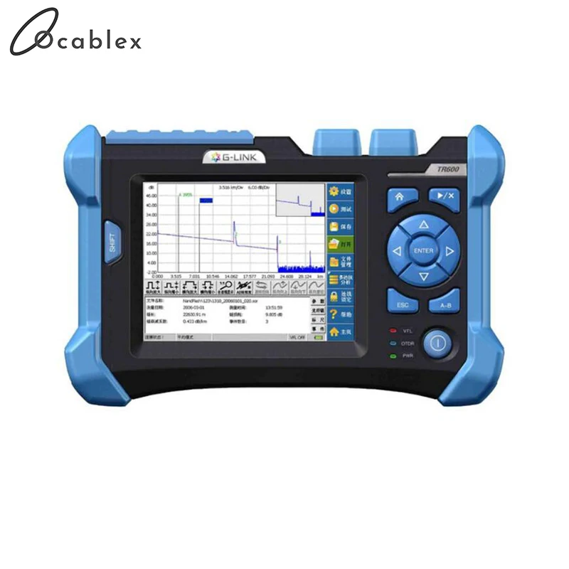 GLINK OTDR TR600 SM OTDR 1310/1550nm 32/30dB Integrated VFL Touch Screen One Year Warranty Smart OTDR
GLINK OTDR TR600 SM OTDR 1310/1550nm 32/30dB Integrated VFL Touch Screen One Year Warranty Smart OTDR
