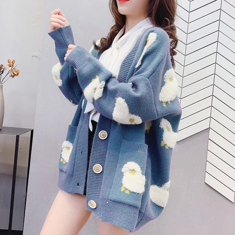2020 Women's Sweater Spring Autumn Winter Sheep Knitted Cardigans V-neck Long Sleeve Oversized Warm Cute Jumper Wool
2020 Women's Sweater Spring Autumn Winter Sheep Knitted Cardigans V-neck Long Sleeve Oversized Warm Cute Jumper Wool