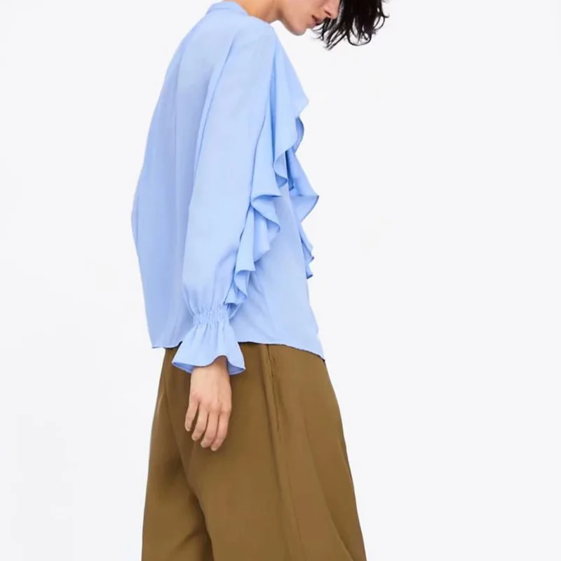 HStar Spring Long Flare Sleeve Ruffles Blouse Shirts Vintage V-Neck Female Loose Blouse Street Wear Lady Tops 2020
HStar Spring Long Flare Sleeve Ruffles Blouse Shirts Vintage V-Neck Female Loose Blouse Street Wear Lady Tops 2020