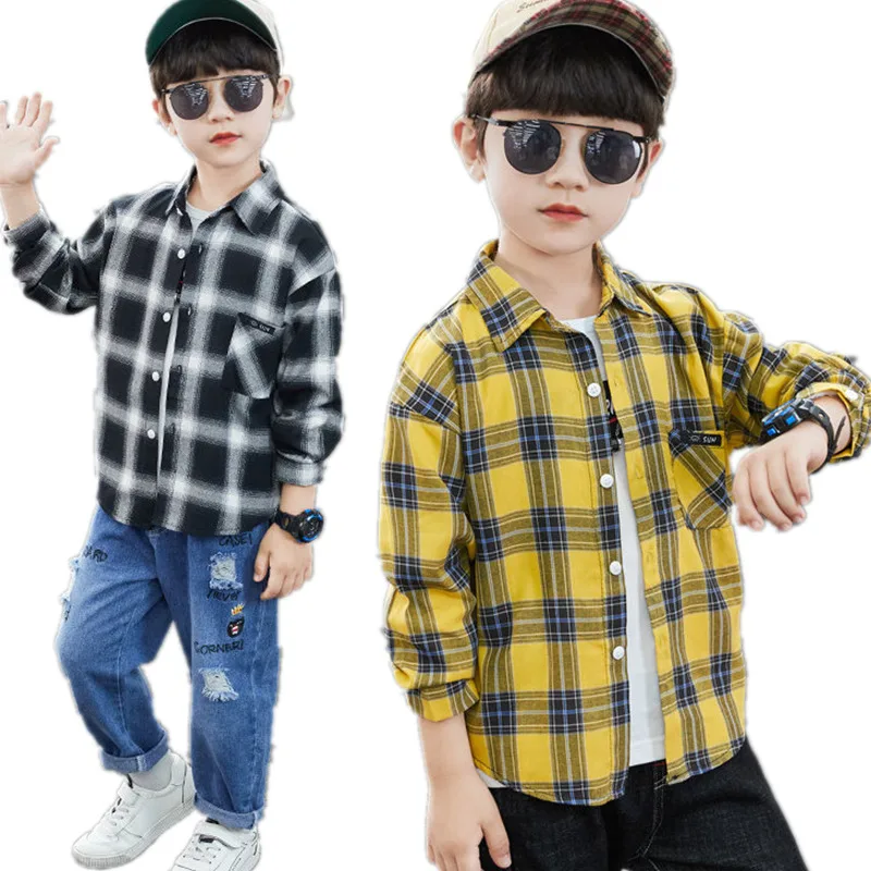 2021 Autumn Children's Clothes Boys Plaid Shirts Long Sleeve Turn-down Collar Shirts for Boys Vintage Kids Causal Blouse Tops 
2021 Autumn Children's Clothes Boys Plaid Shirts Long Sleeve Turn-down Collar Shirts for Boys Vintage Kids Causal Blouse Tops