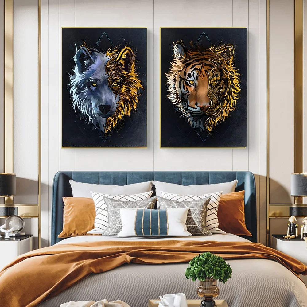 Golden Tiger Deer Head Canvas Poster Painting Prints Animals Nordic Abstract Wall Art Modern Home Decoration Living Room Picture
Golden Tiger Deer Head Canvas Poster Painting Prints Animals Nordic Abstract Wall Art Modern Home Decoration Living Room Picture