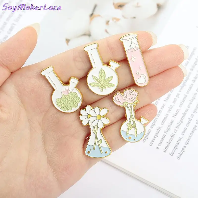 Plant Lover Lab Enamel Pins Flask Test Tube Brooch Lapel Badge Bag Cartoon Scientist Jewelry Gift broche vintage para mujer
Plant Lover Lab Enamel Pins Flask Test Tube Brooch Lapel Badge Bag Cartoon Scientist Jewelry Gift broche vintage para mujer