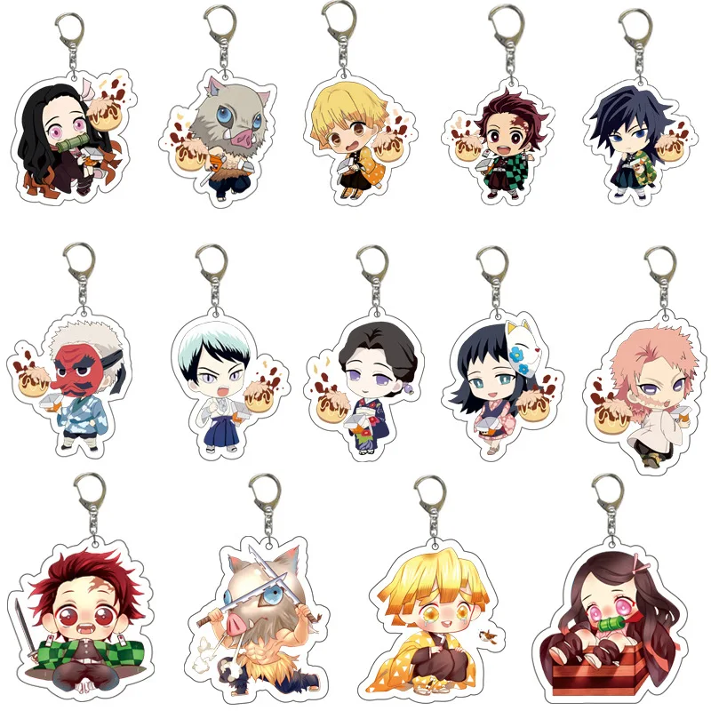 Anime Demon Slayer Tanjiro Keychain Cosplay Cartoon Zenitsu Inosuke Pendant Fans Collection Props bag penant car Keyring
Anime Demon Slayer Tanjiro Keychain Cosplay Cartoon Zenitsu Inosuke Pendant Fans Collection Props bag penant car Keyring