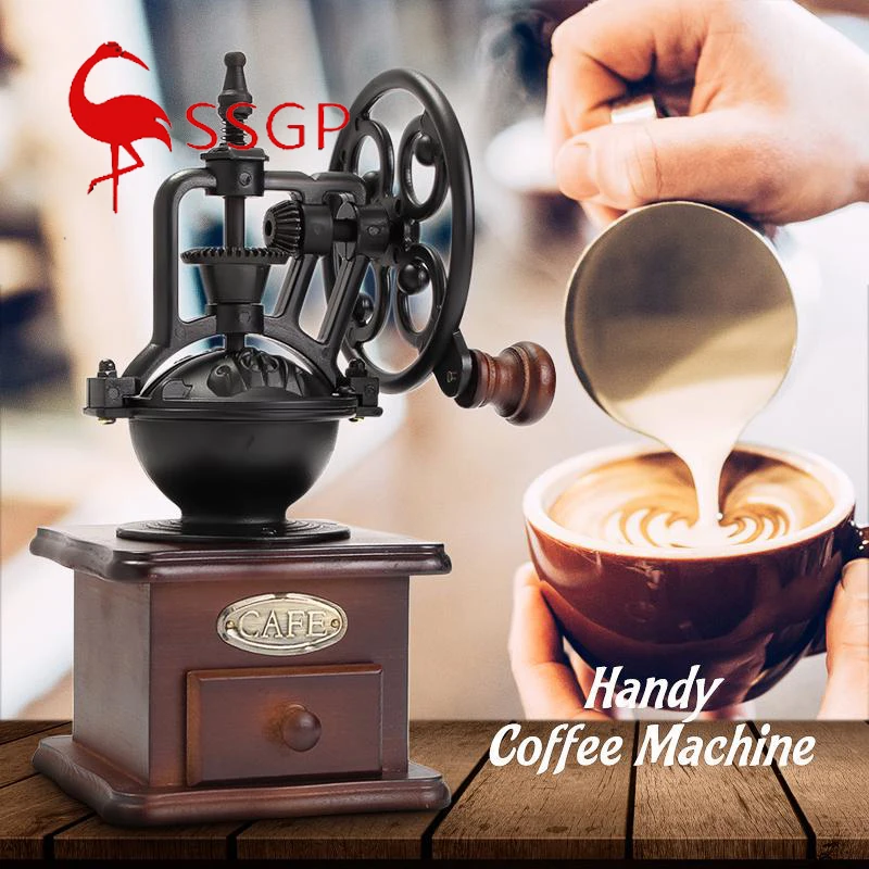 SSGP Manual Coffee Grinder Tool for Home Kitchen Office Antique Cast Iron Hand Crank Vintage Coffee Beans Mill Machine
SSGP Manual Coffee Grinder Tool for Home Kitchen Office Antique Cast Iron Hand Crank Vintage Coffee Beans Mill Machine