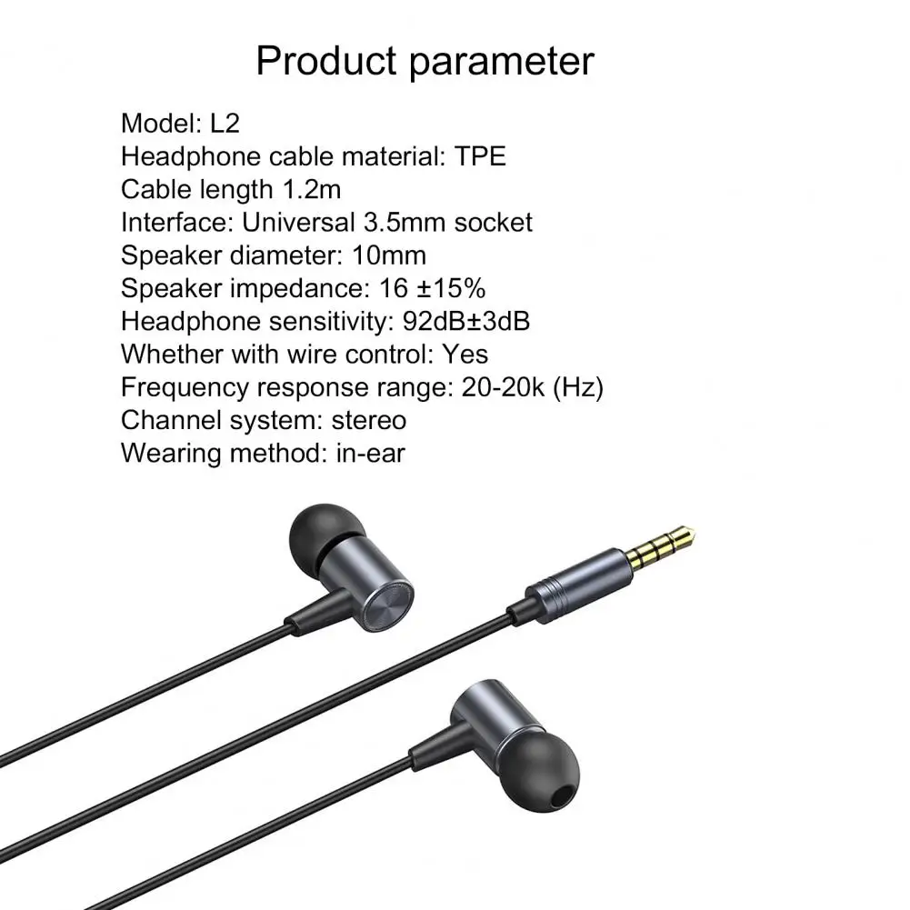 L2 TPE Wired Headphones Silicone Earbud In-ear Super Bass Music Gaming Headset with Mic Earphone for Huawei Xiaomi Samsung
L2 TPE Wired Headphones Silicone Earbud In-ear Super Bass Music Gaming Headset with Mic Earphone for Huawei Xiaomi Samsung