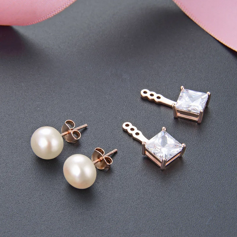 S925 Silver Rose Gold Diamond Fresh Water Pearl Earnings European and American Simple Light Luxury
S925 Silver Rose Gold Diamond Fresh Water Pearl Earnings European and American Simple Light Luxury