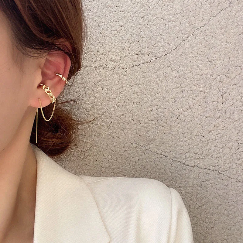 2021 new Korean retro metal double-layer chain tassel ear bone clip without pierced ear cuff for woman girls aesthetic jewelry
2021 new Korean retro metal double-layer chain tassel ear bone clip without pierced ear cuff for woman girls aesthetic jewelry