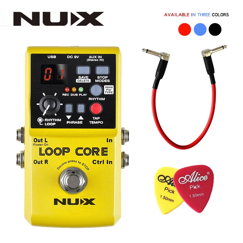 Педаль для гитарных эффектов NUX Loop Core Looper время записи 6 часов 99 пользовательских