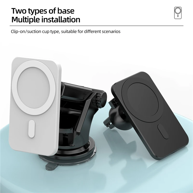 15W Magnetic Wireless Car Charger Mount Stand For iPhone12 MIni Pro Max Pro Magsafe Fast Wireless Charging Car Charger Stand
15W Magnetic Wireless Car Charger Mount Stand For iPhone12 MIni Pro Max Pro Magsafe Fast Wireless Charging Car Charger Stand