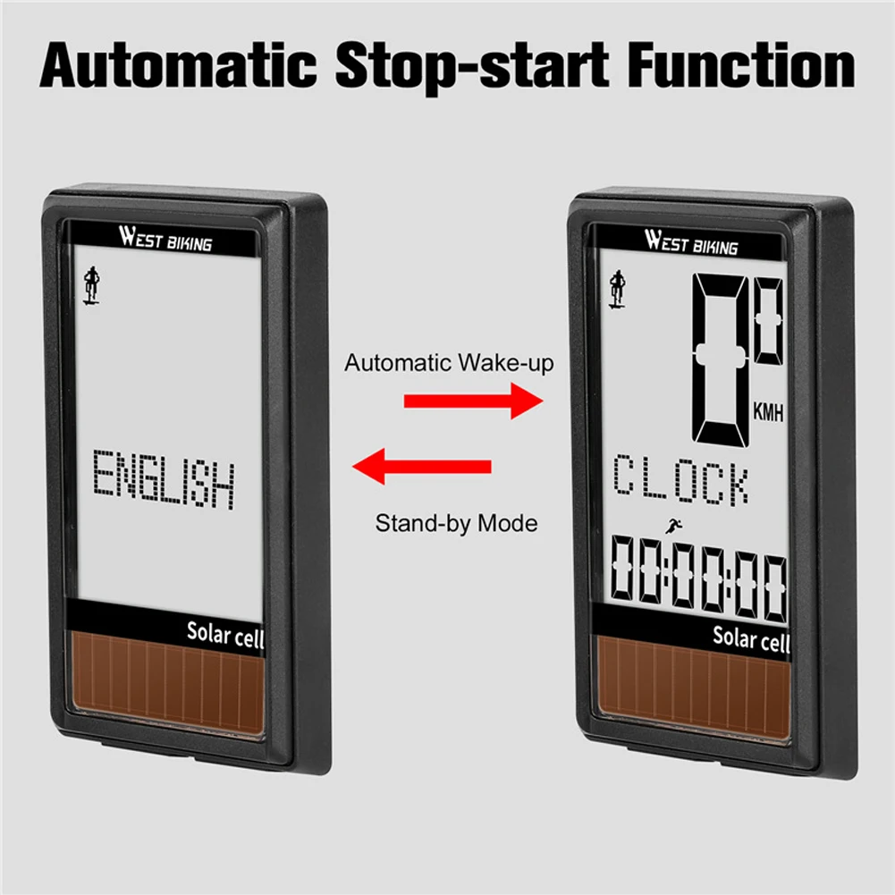 Bicycle Wireless Speedometer and Odometer Battery/Solar Powered Multi Function Cycle Bike Computer with LCD Backlight Display
Bicycle Wireless Speedometer and Odometer Battery/Solar Powered Multi Function Cycle Bike Computer with LCD Backlight Display