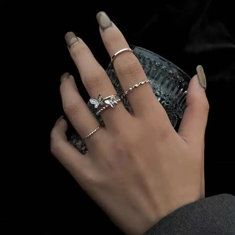 3Pcs/Set Korean Fashion Opening Adjustable Butterfly Rings For Women Simple Punk Hip Hop Female Ring Statement Jewelry Sets
3Pcs/Set Korean Fashion Opening Adjustable Butterfly Rings For Women Simple Punk Hip Hop Female Ring Statement Jewelry Sets