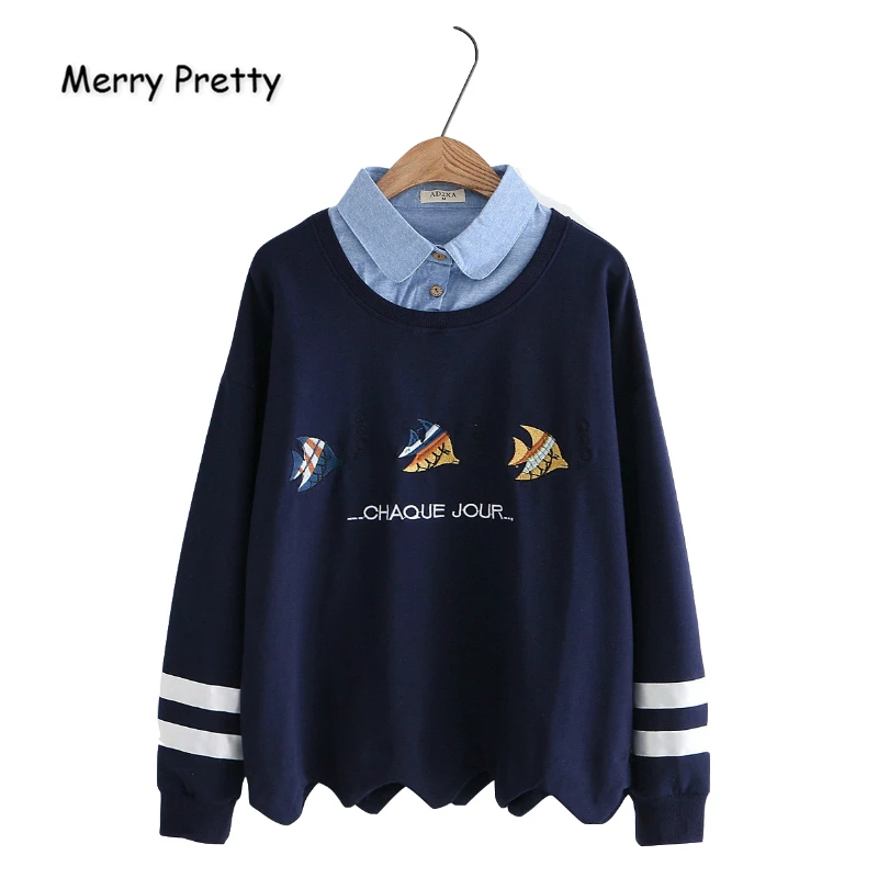 Женская толстовка с капюшоном Merry Pretty, зимняя Толстовка с вышивкой в виде рыбок, с отложным воротником и длинным рукавом, пуловеры из 2 предме...
Женская толстовка с капюшоном Merry Pretty, зимняя Толстовка с вышивкой в виде рыбок, с отложным воротником и длинным рукавом, пуловеры из 2 предме...