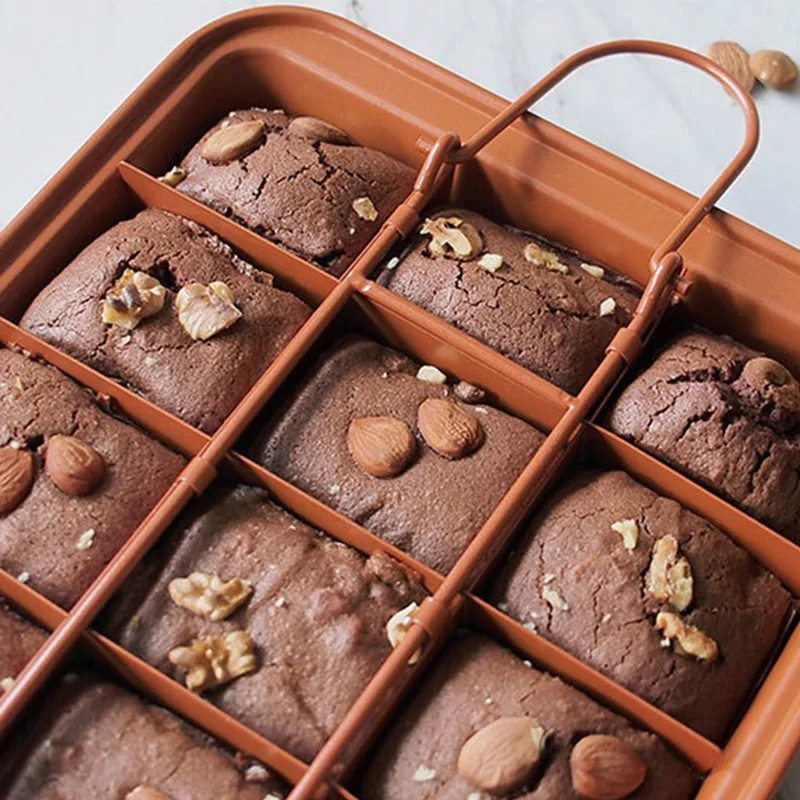 Hot Brownie Pan Non Stick Cake Baking Pans with Dividers 18 Pre-slice Brownie Baking Tray Bakeware FQ-ing
Hot Brownie Pan Non Stick Cake Baking Pans with Dividers 18 Pre-slice Brownie Baking Tray Bakeware FQ-ing