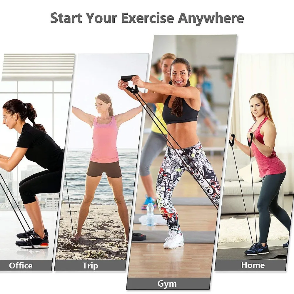 5 Levels Resistance Bands with Handles Yoga Pull Rope Elastic Fitness Exercise Tube Band for Home Workouts Strength Training
5 Levels Resistance Bands with Handles Yoga Pull Rope Elastic Fitness Exercise Tube Band for Home Workouts Strength Training