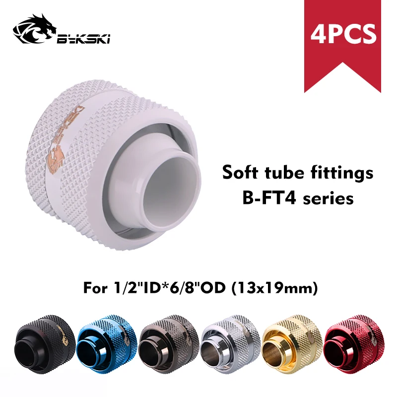 Soft Tubing Fitting Bykski G1/4" Water Cooling Adapter Suitable For 1/2" Id x 6/8" Od ( 13x19mm ) Computer Accessories B-FT4-TK
Soft Tubing Fitting Bykski G1/4" Water Cooling Adapter Suitable For 1/2" Id x 6/8" Od ( 13x19mm ) Computer Accessories B-FT4-TK