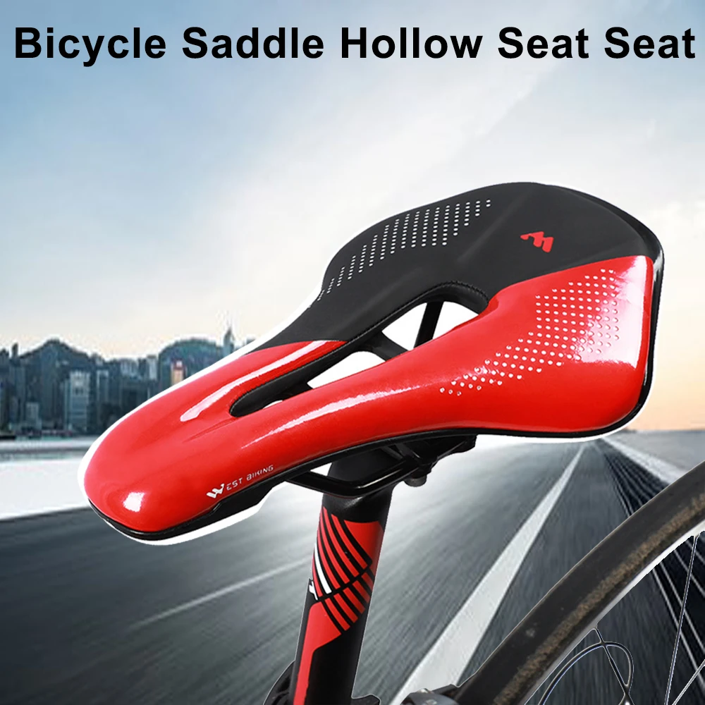 WEST BIKING Bicycle Saddle Waterproof Breathable Silicone Cushion PU Surface Thickened MTB Bike Hollow Seat Cycling Equipment
WEST BIKING Bicycle Saddle Waterproof Breathable Silicone Cushion PU Surface Thickened MTB Bike Hollow Seat Cycling Equipment