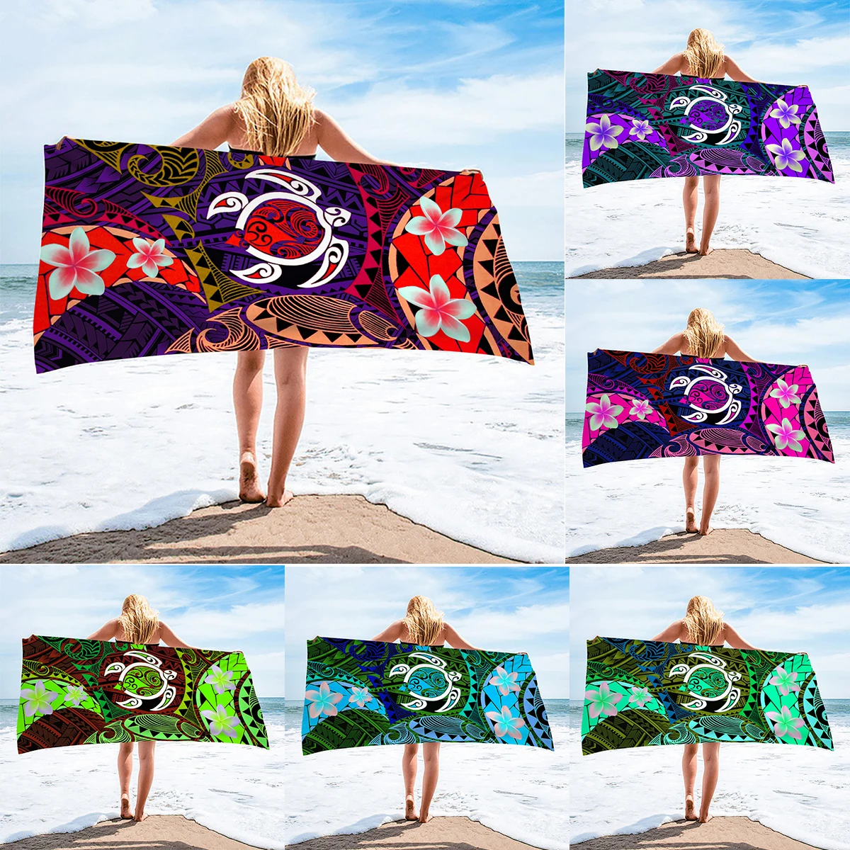 Polynesian Sea Turtle Flower Printed Beach Towel Outdoor Quick Drying Bath Towels Swimming Surf Water Sports Sunscreen Shawl
Polynesian Sea Turtle Flower Printed Beach Towel Outdoor Quick Drying Bath Towels Swimming Surf Water Sports Sunscreen Shawl