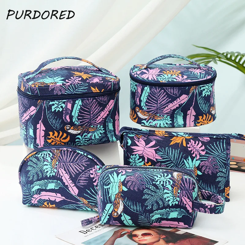 PURDORED 1 Pc Purple Leaf Big Cosmetic Bag for Women Canvas Ladies Makeup Storage Bag Travel Makeup Beauty Organizer Kosmetyczka
PURDORED 1 Pc Purple Leaf Big Cosmetic Bag for Women Canvas Ladies Makeup Storage Bag Travel Makeup Beauty Organizer Kosmetyczka