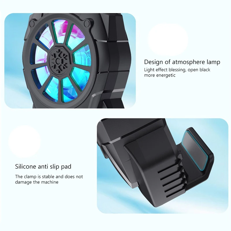 Refrigeration Phone Cooling Fan for Android IOS Game Radiator Portable 300MAh USB Rechargeable Cooler Fan
Refrigeration Phone Cooling Fan for Android IOS Game Radiator Portable 300MAh USB Rechargeable Cooler Fan