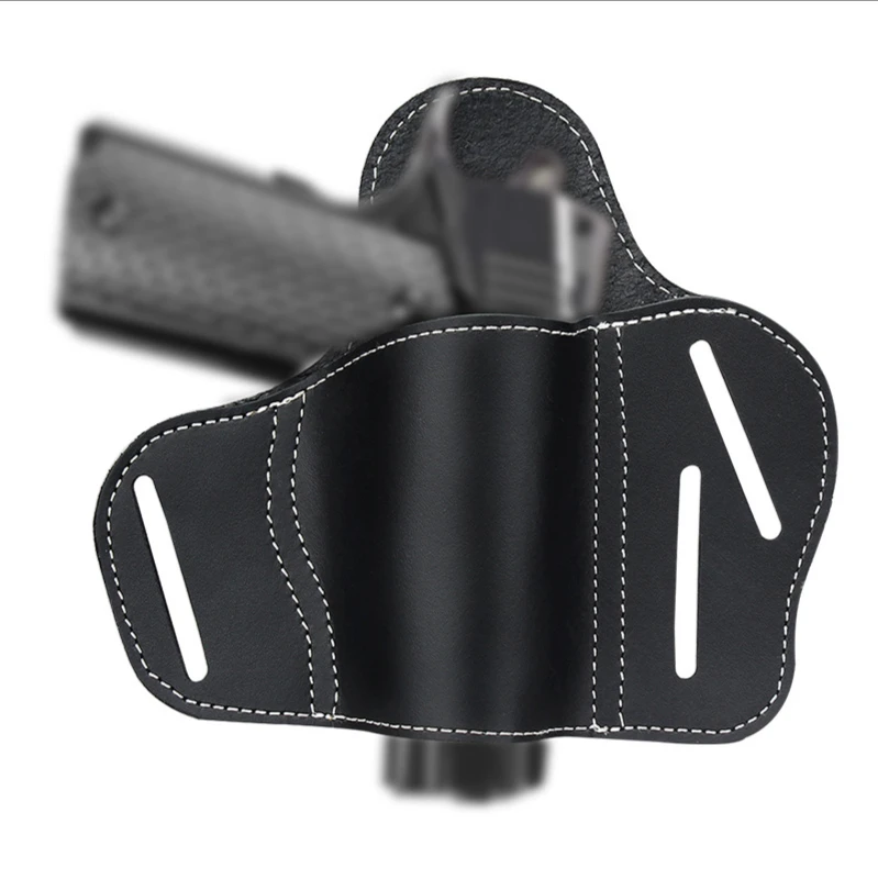 New Tactical Fast Pull Holster Thick Leather Holster 1911 G17 Casual Comfortable Three-Point Belt Waist Holster
New Tactical Fast Pull Holster Thick Leather Holster 1911 G17 Casual Comfortable Three-Point Belt Waist Holster