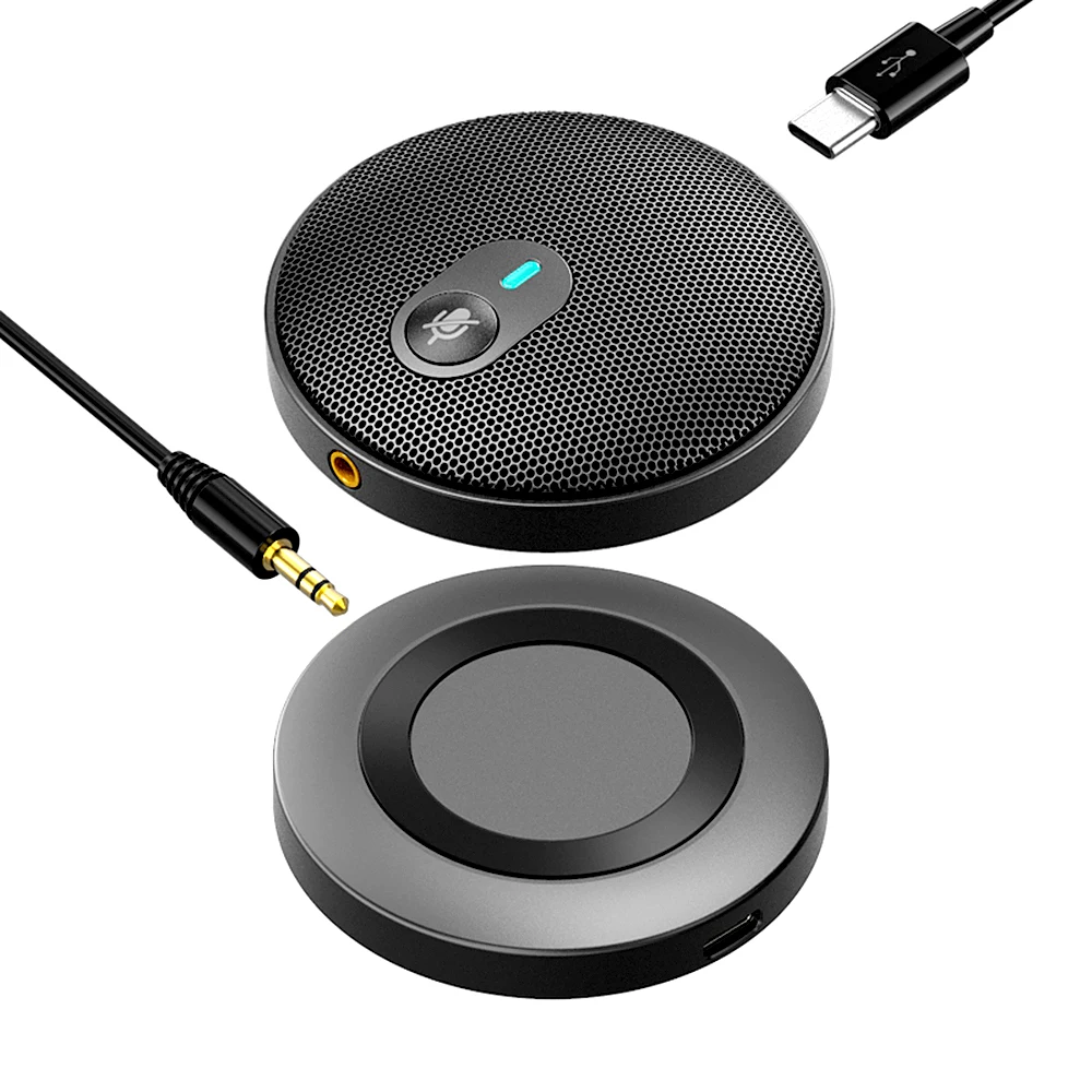 Omnidirectional Condenser Microphone Conference Mic for Video Chat/Online Teaching/Live Streaming Wide Compatibility Black
Omnidirectional Condenser Microphone Conference Mic for Video Chat/Online Teaching/Live Streaming Wide Compatibility Black