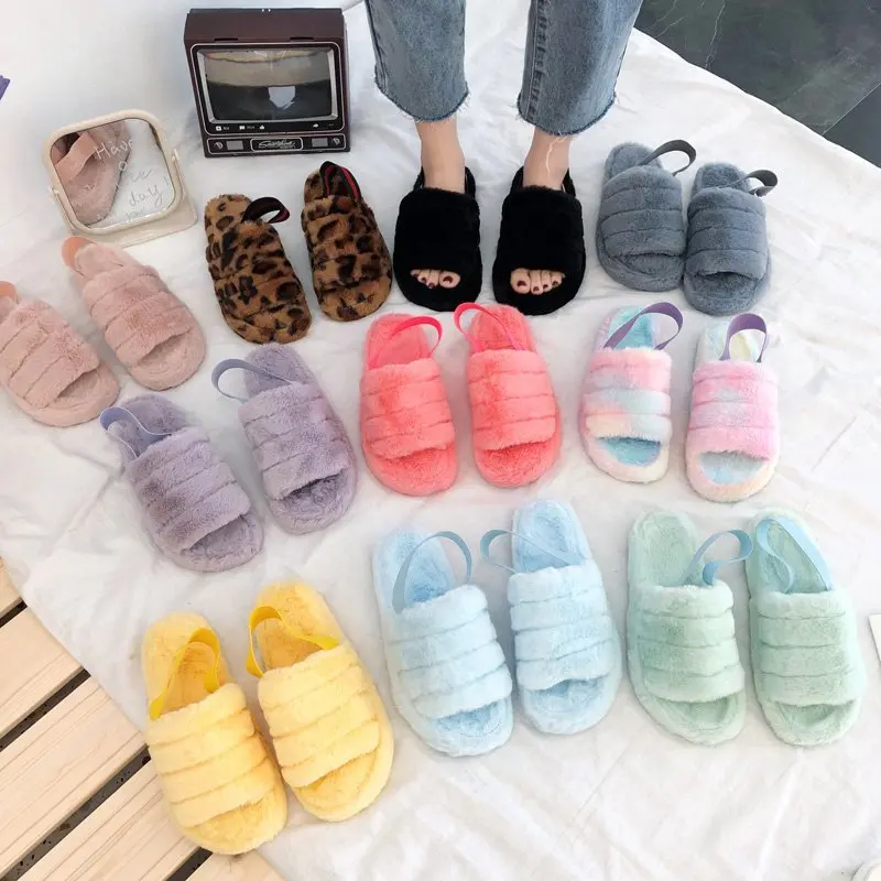 Winter Women's Furry Slippers Furry Slips For Woman At Home Flat Cotton Shoes With Keep Warm Shearling Plush Fur Sandles Indoor
Winter Women's Furry Slippers Furry Slips For Woman At Home Flat Cotton Shoes With Keep Warm Shearling Plush Fur Sandles Indoor