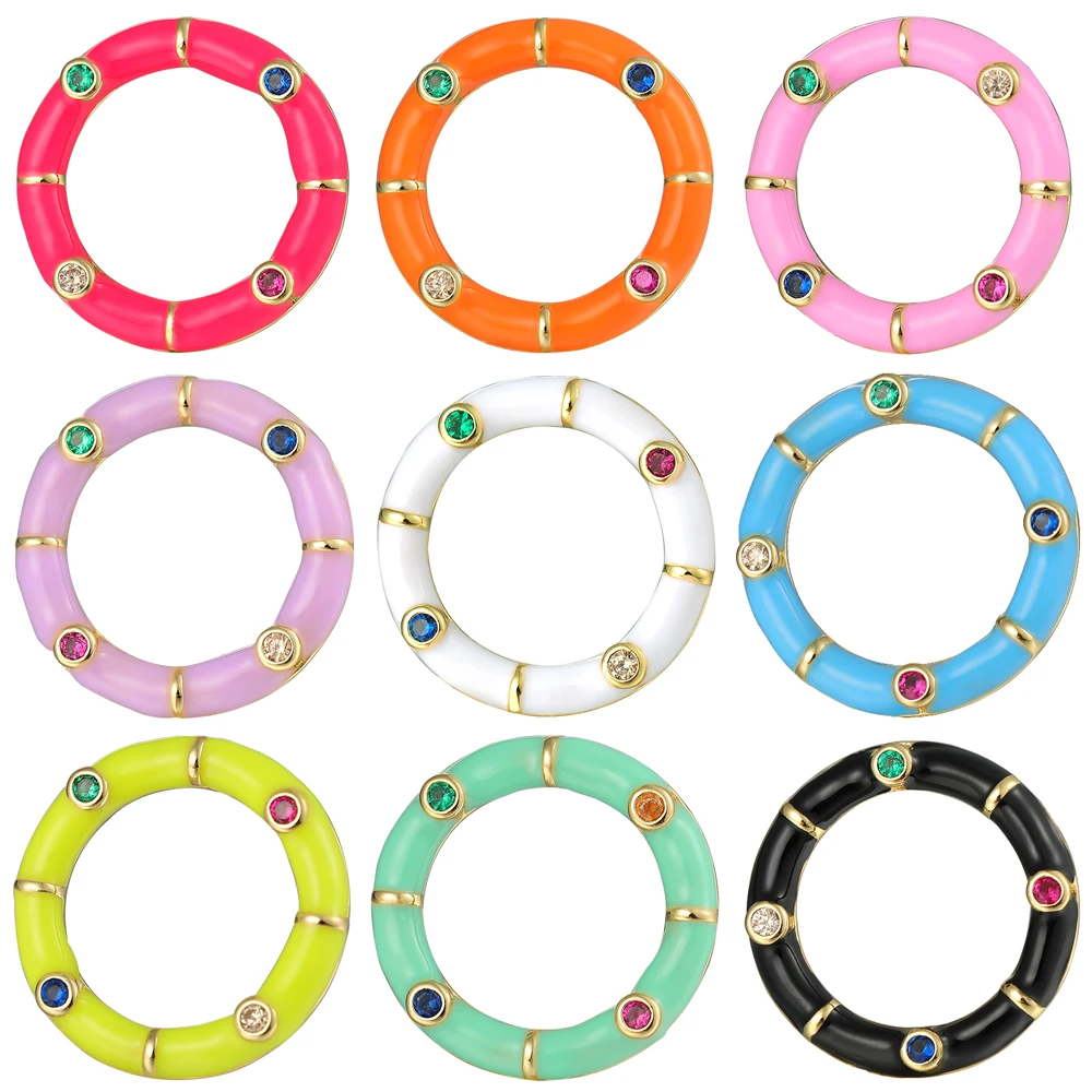 Juya Handmade Creative Enamel Circle Charms Connectoor Hook Clasps Accessories For DIY Neewlework Beads Pendant Jewelry Making
Juya Handmade Creative Enamel Circle Charms Connectoor Hook Clasps Accessories For DIY Neewlework Beads Pendant Jewelry Making