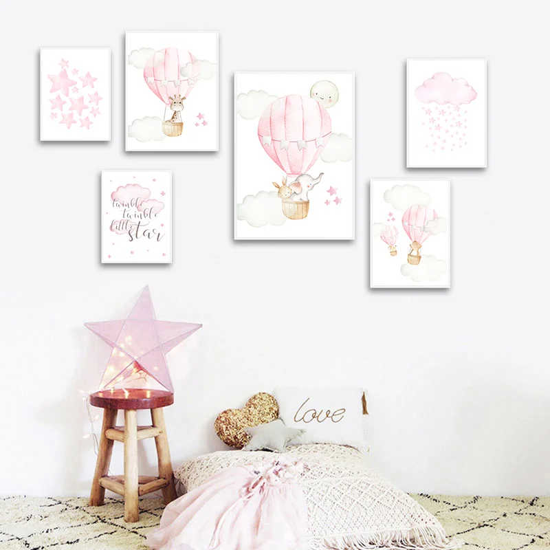 Wall Art Canvas Painting Elephant Balloon Sky Poster Nursery Cloud Print Cartoon Decorative Picture Baby Kid Room Decoration
Wall Art Canvas Painting Elephant Balloon Sky Poster Nursery Cloud Print Cartoon Decorative Picture Baby Kid Room Decoration