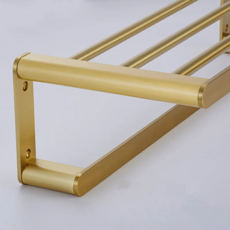 Bath Hardware Set Brushed Gold Aluminum Luxury Towel Rack Towel Bar Corner Shelf Toilet Brush Holder Paper Holder Nail Punched
Bath Hardware Set Brushed Gold Aluminum Luxury Towel Rack Towel Bar Corner Shelf Toilet Brush Holder Paper Holder Nail Punched