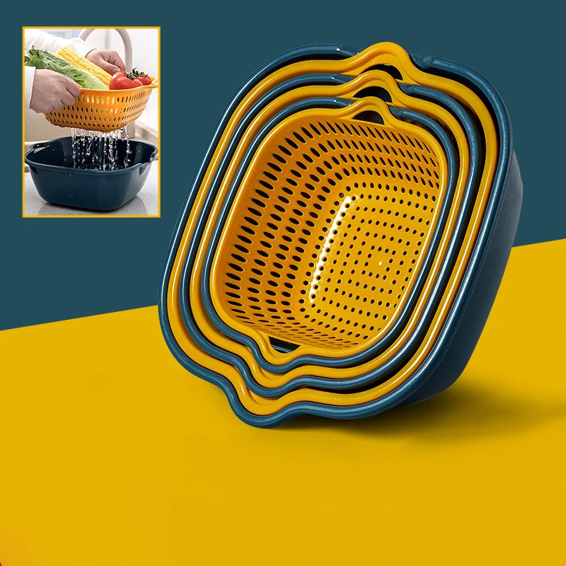 6-Piece Set Vegetable Washing Basket Household Practical Stackable Drain Basket Fruit Basket Kitchen Utensils NEW
6-Piece Set Vegetable Washing Basket Household Practical Stackable Drain Basket Fruit Basket Kitchen Utensils NEW