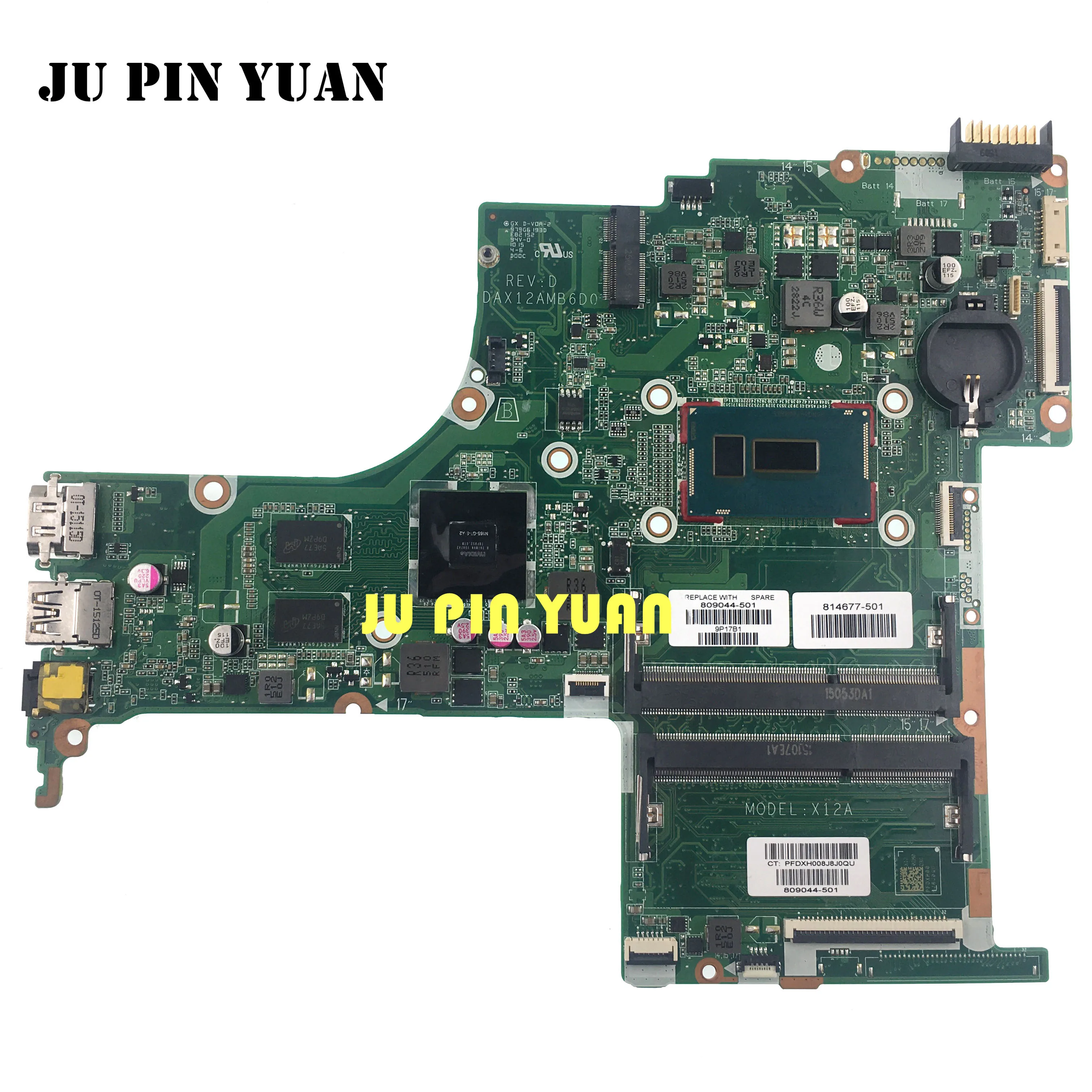 FOR HP PAVILION 15-AB laptop motherboard 809044-501 DAX12AMB6D0 DDR3 I5-5200U CPU Fully Tested
FOR HP PAVILION 15-AB laptop motherboard 809044-501 DAX12AMB6D0 DDR3 I5-5200U CPU Fully Tested