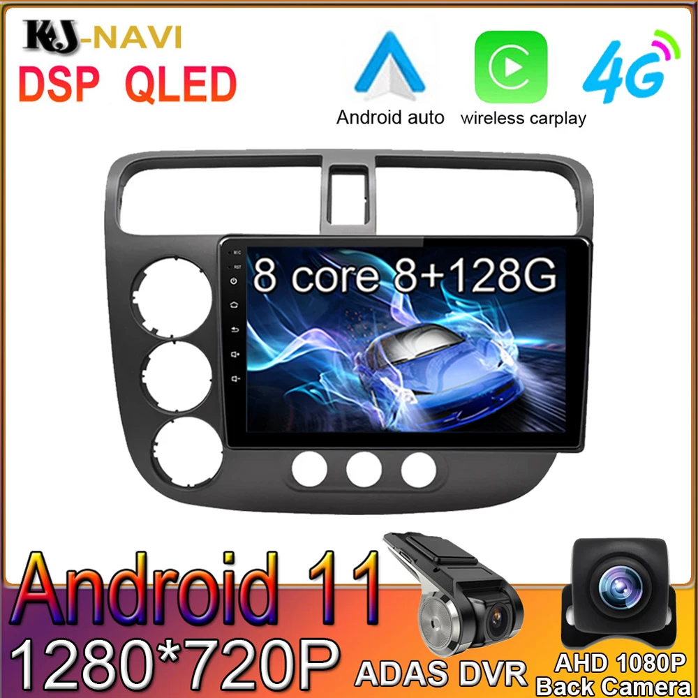 8+128GB 9” Android 11 For Honda Civic 2000-2006 Car Player Navigation Multimedia Video Radio GPS No 2 Din DVD
8+128GB 9” Android 11 For Honda Civic 2000-2006 Car Player Navigation Multimedia Video Radio GPS No 2 Din DVD