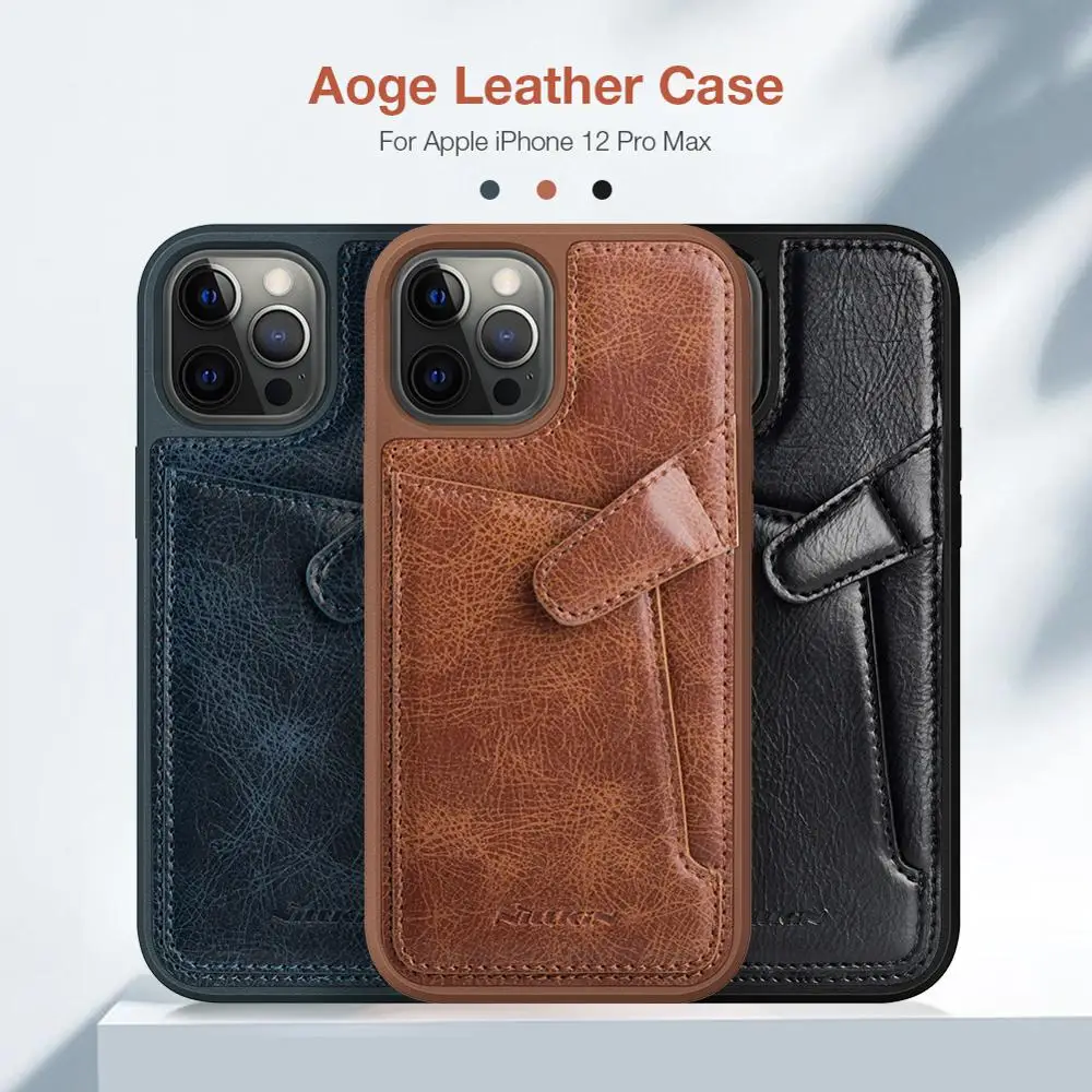 NILLKIN Aoge Leather Case for Apple IPhone 12 Mini Pro Max Case PU Leather Case Card Slot Back Cover Cases Black Brown Blue 
NILLKIN Aoge Leather Case for Apple IPhone 12 Mini Pro Max Case PU Leather Case Card Slot Back Cover Cases Black Brown Blue