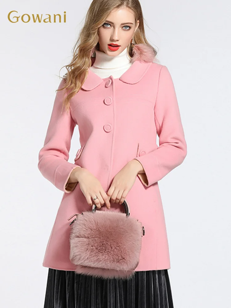 Женское длинное шерстяное пальто с отложным воротником, 100% шерсть
Женское длинное шерстяное пальто с отложным воротником, 100% шерсть