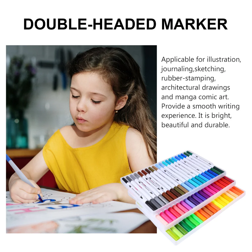 60pcs Double-headed Watercolor Pen Water-soluble Marker Soft-headed Art Hook Pen
60pcs Double-headed Watercolor Pen Water-soluble Marker Soft-headed Art Hook Pen