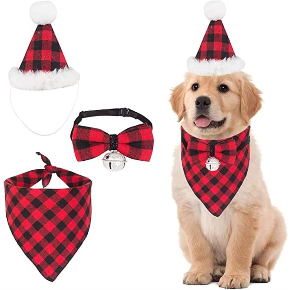 Christmas Pet Triangular Bibs Scarf Bowtie and Hat Set Christmas Pets Costume for Small and Medium Dogs and Cats
Christmas Pet Triangular Bibs Scarf Bowtie and Hat Set Christmas Pets Costume for Small and Medium Dogs and Cats