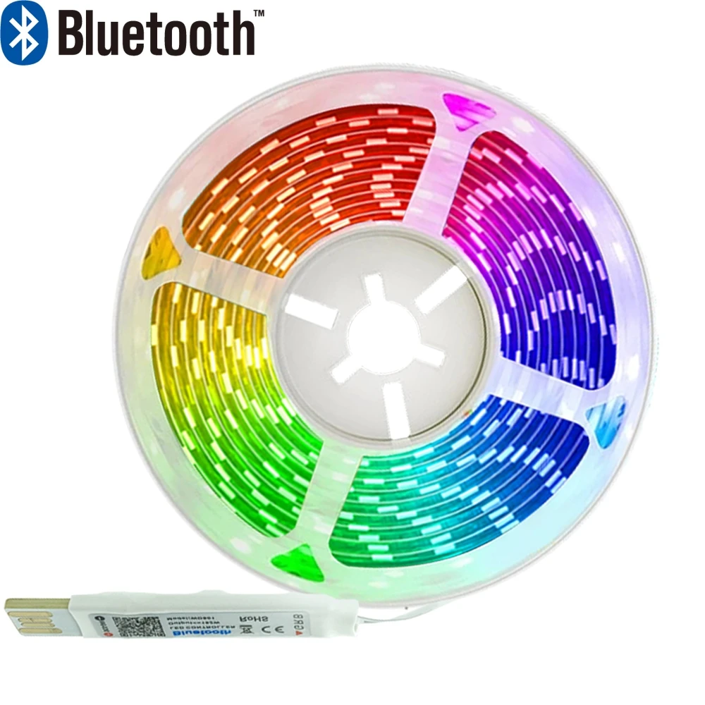 

LED Strips Lights Bluetooth USB Waterproof SMD 5050 DC5V 0.5M 1M 2M 3M 4M 5M Flexible Lamp Tape Diode for TV Background Lighting