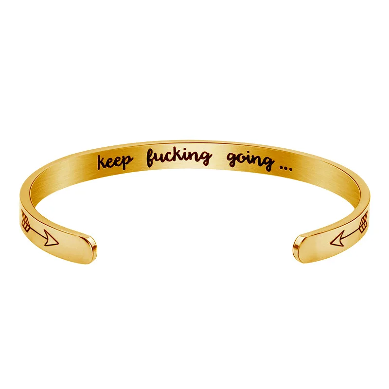 DAIHE 2020 New Bracelet Men's Keep Going Simple Trendy Couple Bracelets Double Arrow Rose Gold Stainless Steel Bangles
DAIHE 2020 New Bracelet Men's Keep Going Simple Trendy Couple Bracelets Double Arrow Rose Gold Stainless Steel Bangles