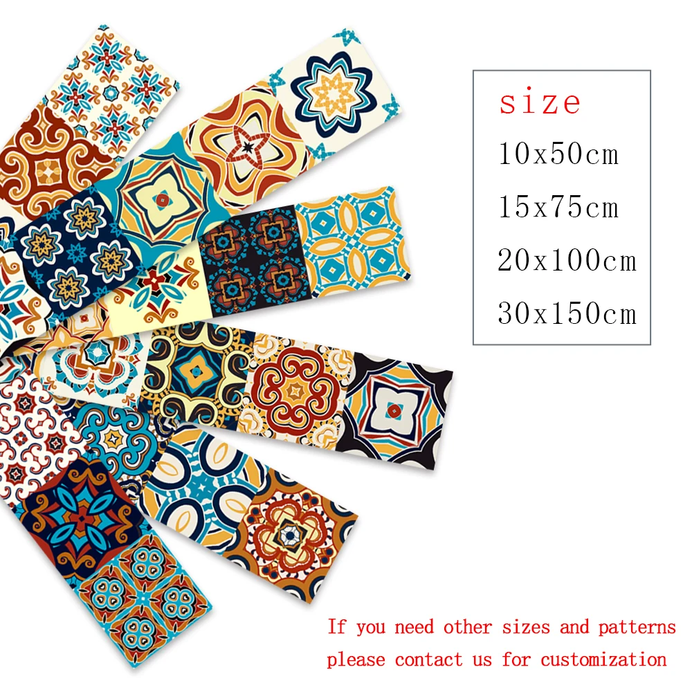Colorful Retro Pattern Strip Tile Sticker Waistline Kitchen Stairs Decor Surface Gloss Film Wallpaper Peel & Stick Wall Decals
Colorful Retro Pattern Strip Tile Sticker Waistline Kitchen Stairs Decor Surface Gloss Film Wallpaper Peel & Stick Wall Decals