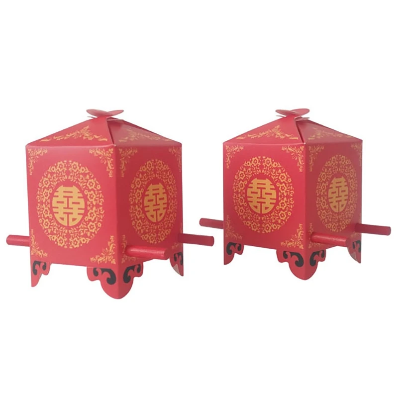 

100 упаковок в традиционное китайское красное кресло для невесты седан стильные свадебные подарочные коробки для конфет