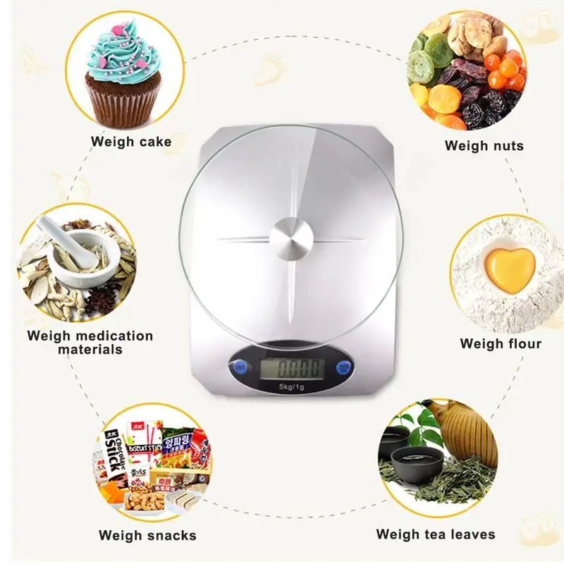 High Accuracy Measurement Cooking Weight Scale 5kg/1g LCD Digital Electronic Kitchen Food Scale with Tare Function
High Accuracy Measurement Cooking Weight Scale 5kg/1g LCD Digital Electronic Kitchen Food Scale with Tare Function