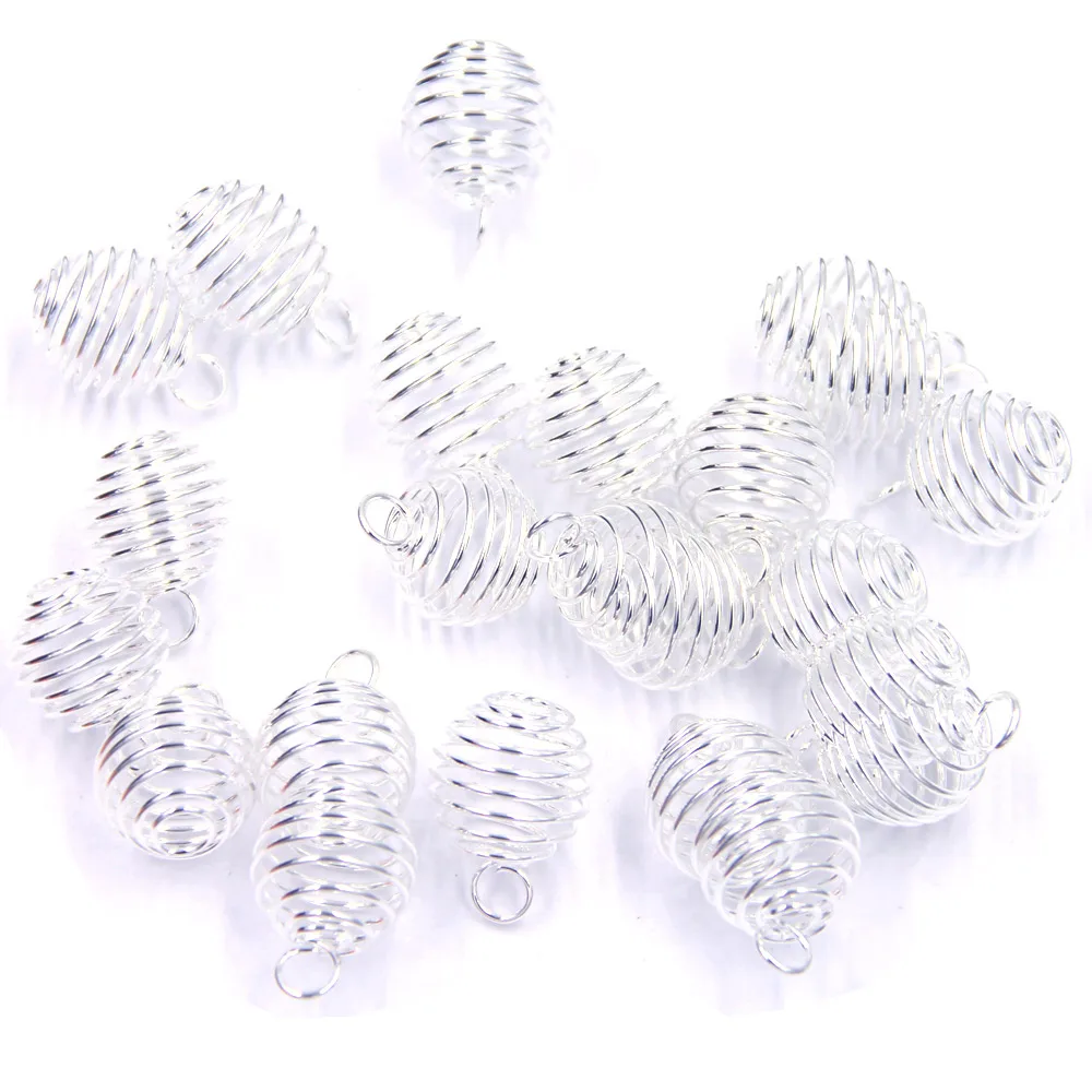 4 Size Pendants Spring Spiral Beads Cages Lantern Alloy Silver Plated For Charms Necklaces Jewelry DIY Accessories
4 Size Pendants Spring Spiral Beads Cages Lantern Alloy Silver Plated For Charms Necklaces Jewelry DIY Accessories