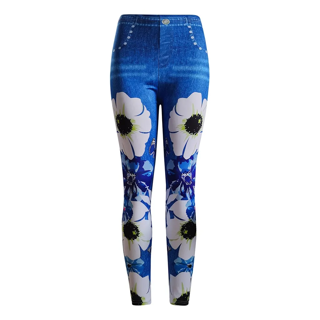 Fashion gym leggings women plus size imitation denim high stretch slim slimming nine-point pants fitness
Fashion gym leggings women plus size imitation denim high stretch slim slimming nine-point pants fitness