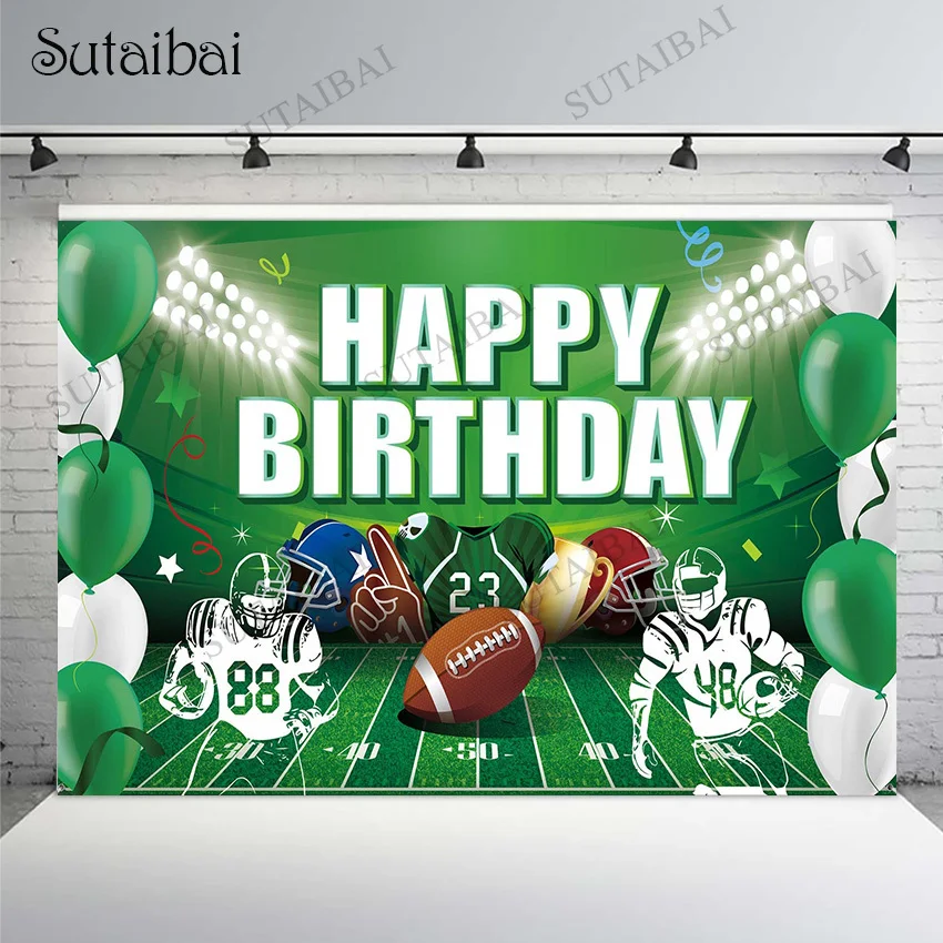 Football Backdrop Decorations Super Football Bowl Game Sports Fan Themed Boy Birthday Party Photo Booth Rugby Green Background
Football Backdrop Decorations Super Football Bowl Game Sports Fan Themed Boy Birthday Party Photo Booth Rugby Green Background