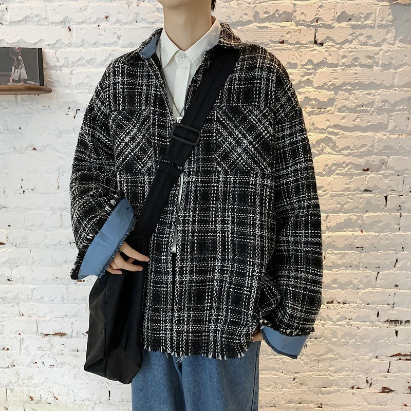 Ropa De Hombre 2021 весны и осени в клетку с бахромой; Рубашка с длинными рукавами в Корейском стиле, обувь для свободного покроя Ультрамодная рубашк...
Ropa De Hombre 2021 весны и осени в клетку с бахромой; Рубашка с длинными рукавами в Корейском стиле, обувь для свободного покроя Ультрамодная рубашк...