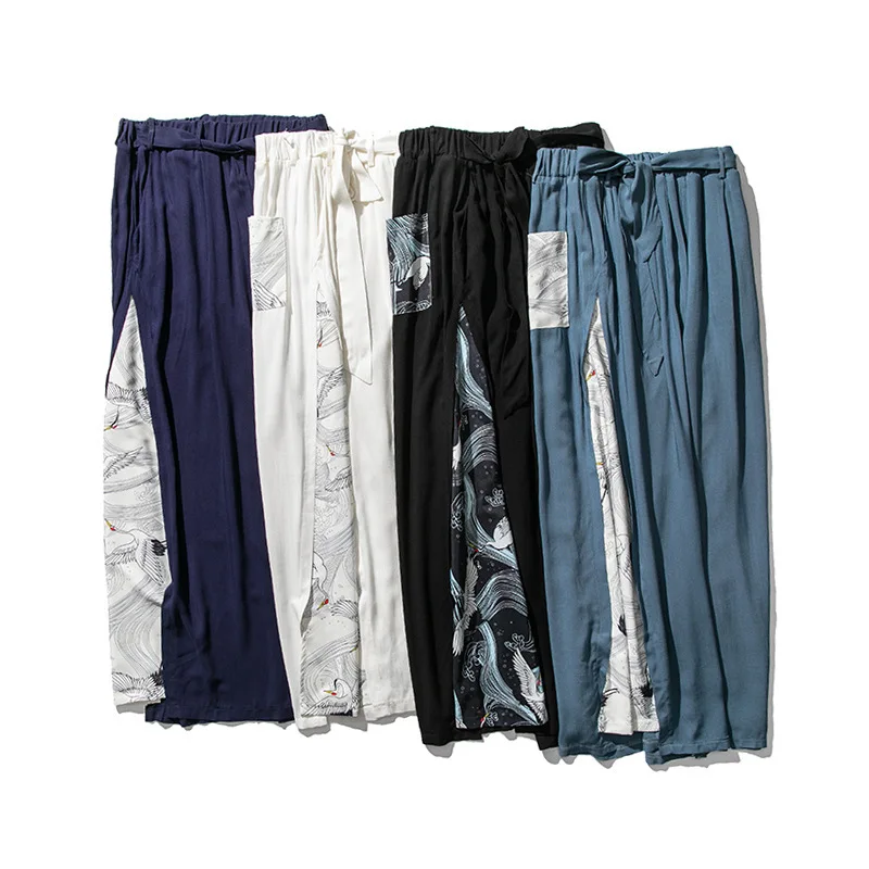 Cotton Linen Wide Leg Pants Mens Chinese Style Patchwork Vintage Man Leisure Trousers Summer Harem Pants Male Fashion Pants
Cotton Linen Wide Leg Pants Mens Chinese Style Patchwork Vintage Man Leisure Trousers Summer Harem Pants Male Fashion Pants