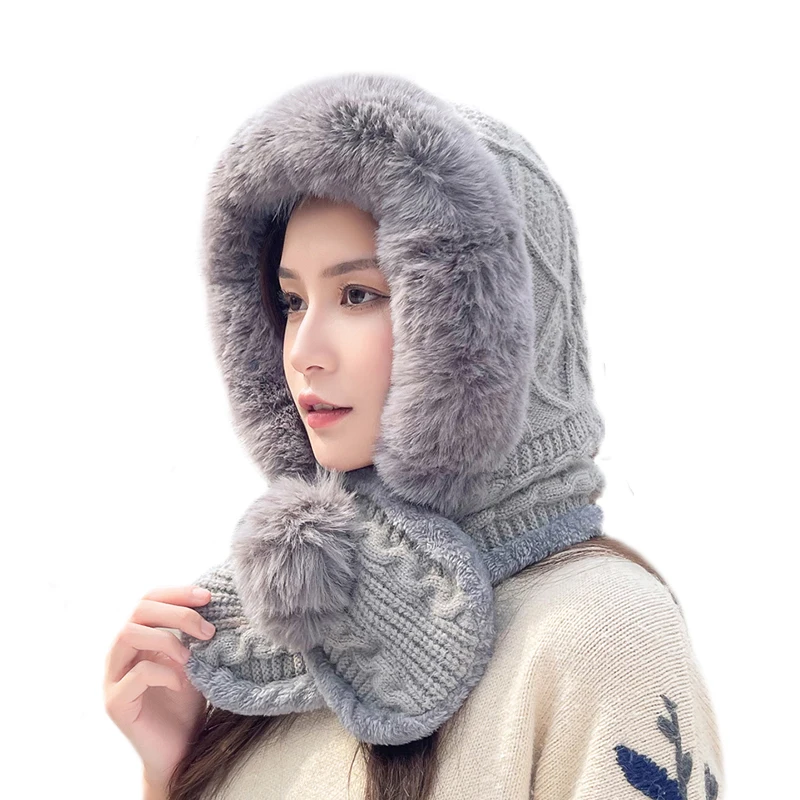 Hat Women's Autumn and Winter Cute Hat Scarf Set Thick Warm Plush Earmuffs One-piece Woolen Cap
Hat Women's Autumn and Winter Cute Hat Scarf Set Thick Warm Plush Earmuffs One-piece Woolen Cap