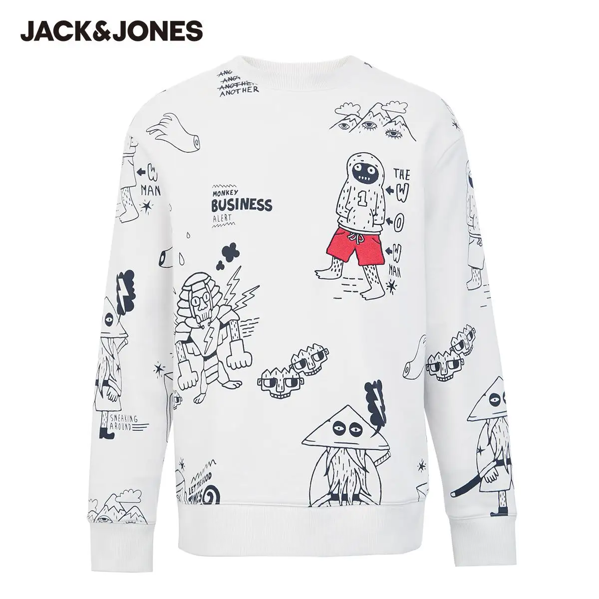 JackJones Men's Doodle Draw Letter Printed Round Neckline Pullover Sweatshirt|220333085
JackJones Men's Doodle Draw Letter Printed Round Neckline Pullover Sweatshirt|220333085