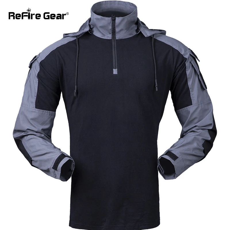 Мужская тактическая камуфляжная футболка ReFire Gear, дышащая износостойкая Боевая длинная футболка с капюшоном и несколькими карманами в стил...
Мужская тактическая камуфляжная футболка ReFire Gear, дышащая износостойкая Боевая длинная футболка с капюшоном и несколькими карманами в стил...
