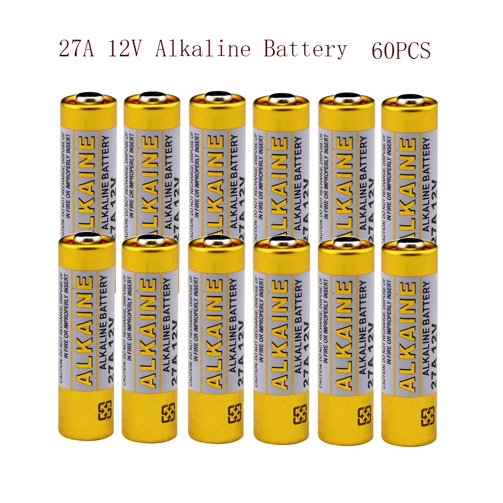 60PCS 27A 12V 40mAh Primary Dry Alkaline Battery 27AE A27 27MN For Doorbell Alarm Walkman Car Remote Control
60PCS 27A 12V 40mAh Primary Dry Alkaline Battery 27AE A27 27MN For Doorbell Alarm Walkman Car Remote Control